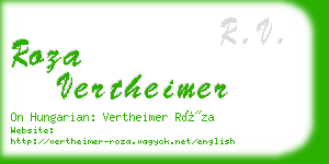 roza vertheimer business card